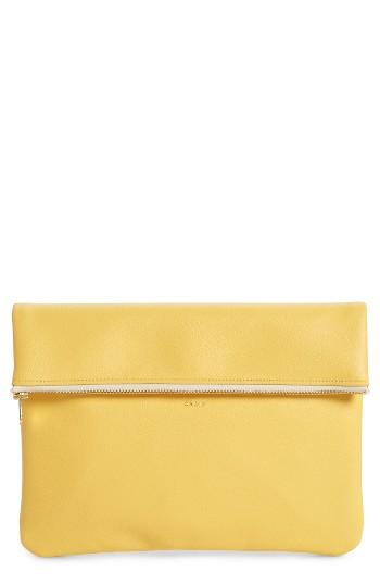 Mt Craig Medium Faux Leather Clutch - Yellow
