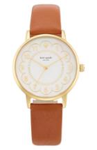 Women's Kate Spade New York 'metro' Scalloped Dial Leather Strap Watch, 34mm