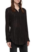 Women's Allsaints Keri Stripe Shirt - Black