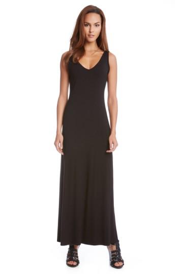Women's Karen Kane 'alana' Double V-neck Maxi Dress - Black
