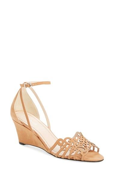 Women's Klub Nico 'kingston' Ankle Strap Wedge Sandal M - Brown