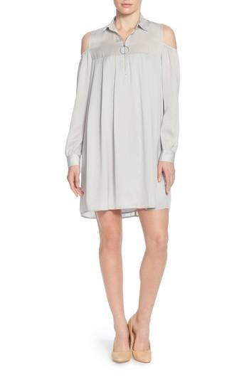 Women's Catherine Catherine Malandrino Massima Cold Shoulder Dress - Grey