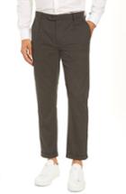 Men's Ted Baker London Champi Pleated Cropped Pants R - Black