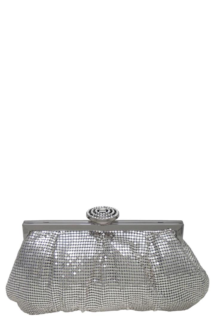 Whiting & Davis Marilyn Frame Clutch - Grey