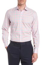 Men's Ledbury Knollcrest Slim Fit Plaid Dress Shirt - Pink