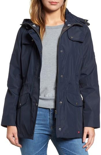 Women's Barbour Trevose Hooded Jacket Us / 14 Uk - Blue