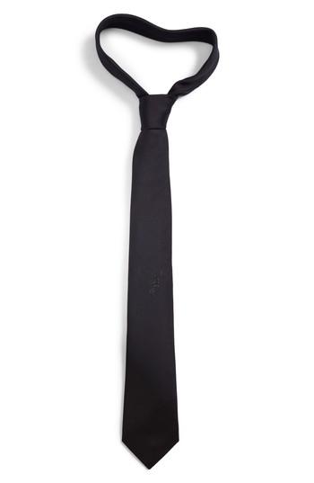 Men's Alexander Mcqueen Dancing Skeleton Silk Tie, Size - Black