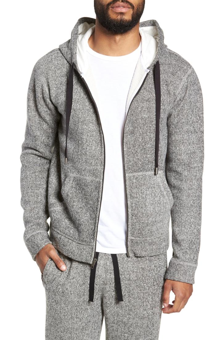 Men's Atm Anthony Thomas Melillo Double Face Zip Hoodie