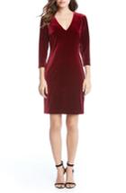 Women's Karen Kane Velvet Sheath Dress - Burgundy