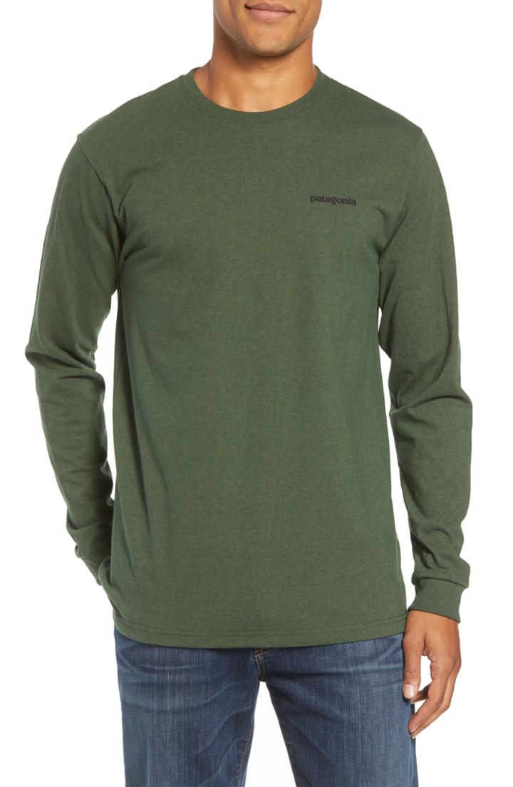 Men's Patagonia Responsibili-tee Long Sleeve T-shirt - Green