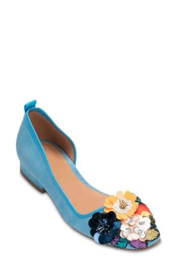 Women's Bill Blass Lola Half D'orsay Flat .5 M - Blue