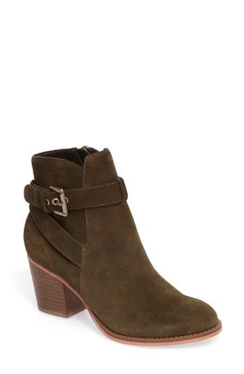 Women's Sole Society Paislee Buckle Strap Bootie .5 M - Green