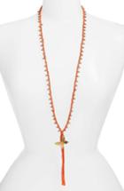 Women's Mad Jewels Madame Butterfly Pendant Tassel Necklace
