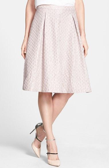Search For Sanity Diamond Textured Circle Skirt Mauve