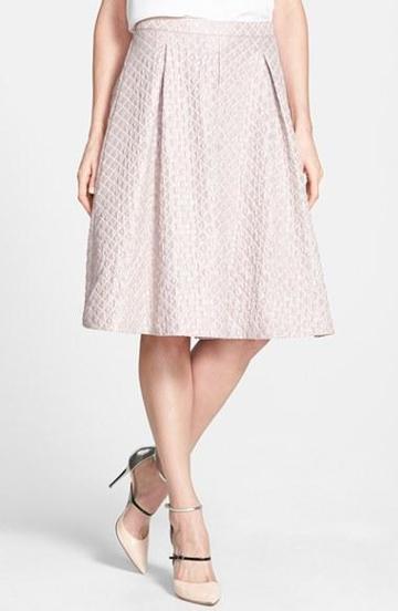 Search For Sanity Diamond Textured Circle Skirt Mauve