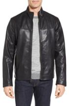 Men's Cole Haan Signature Washed Leather Jacket - Black
