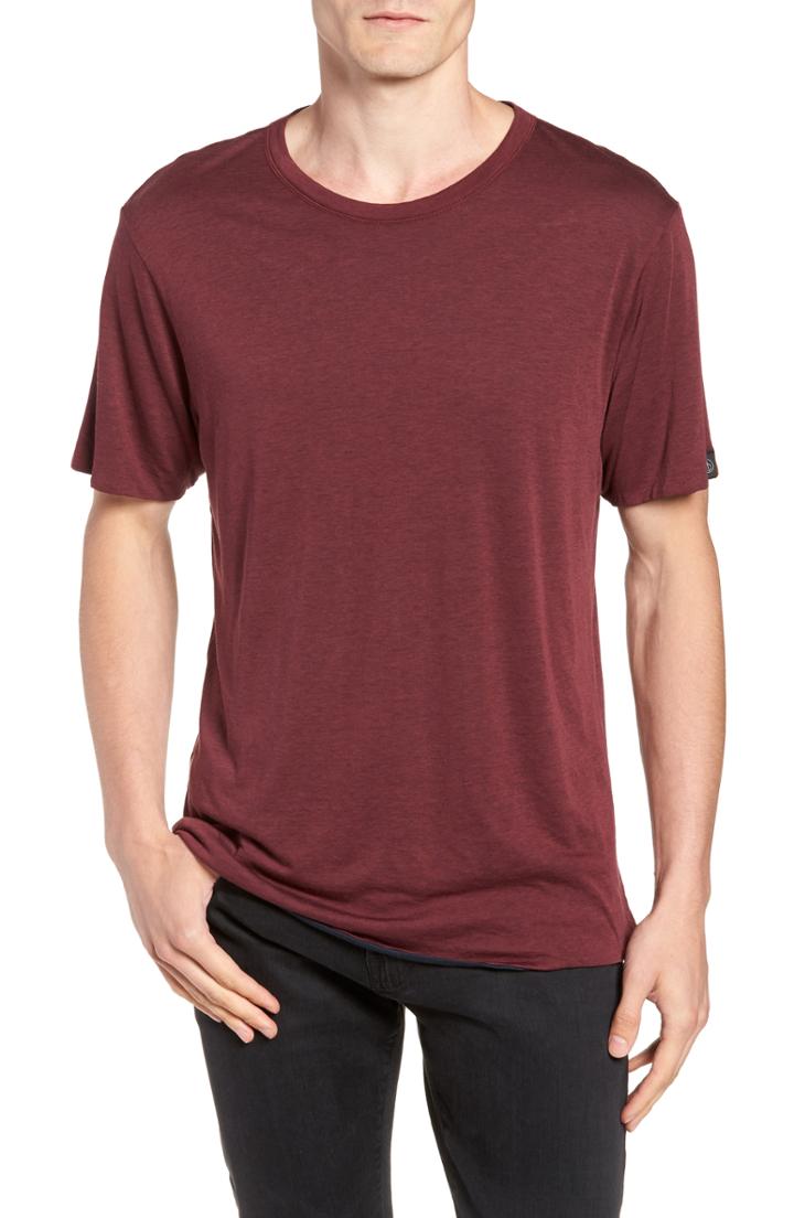 Men's Rag & Bone Slim Fit Reversible T-shirt, Size - Burgundy