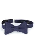 Men's Ted Baker London Blue Denim Cotton Bow Tie