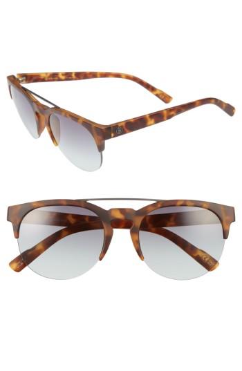 Women's D'blanc Pretty Vacant 61mm Round Retro Sunglasses - Demi Tortoise Satin/ Gradient