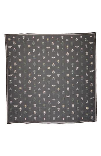 Women's Alexander Mcqueen Medieval Flower Silk Scarf