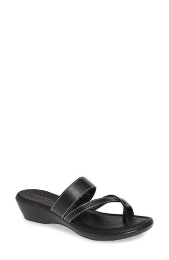 Women's Athena Alexander Barn Dance Wedge Slide Sandal M - Black