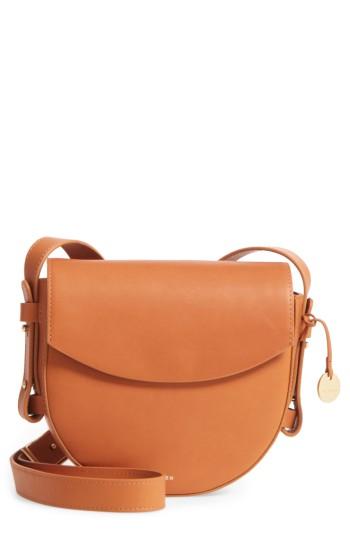 Skagen Lobelle Leather Saddle Bag - Brown