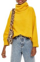Women's Topshop Oversize Turtleneck Sweater Us (fits Like 0) - Yellow