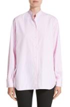 Women's Victoria Beckham Cotton Grandad Shirt Us / 8 Uk - Pink