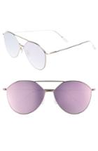 Women's Vedi Vero 55mm Metal Aviator Sunglasses - Gold /pink Mirror