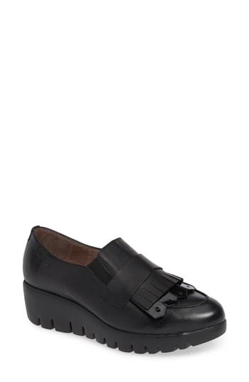 Women's Wonders Kiltie Wedge Loafer Us / 35eu - Black
