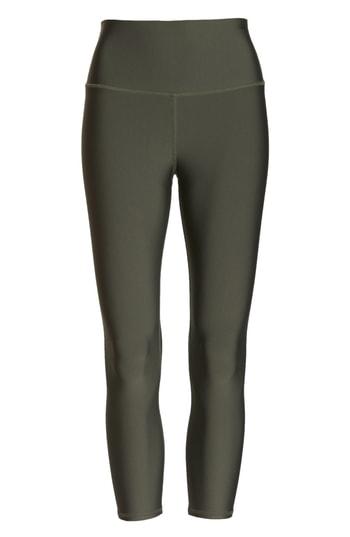 Women's Alo Airbrush Tech Lift High Waist Capris - Green