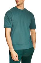 Men's Topman Short Sleeve Crewneck Sweatshirt - Green