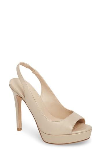 Women's Pelle Moda Oana Slingback Platform Sandal M - Ivory
