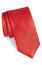 Men's John W. Nordstrom Micro Grid Silk Tie, Size - Red
