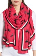 Women's Kate Spade New York Hedgehog Scarf, Size - Coral