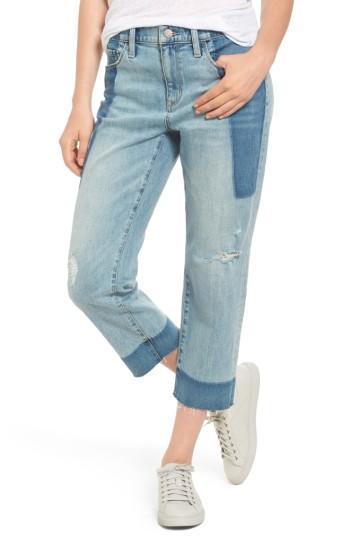 Women's Treasure & Bond Crop Boyfriend Jeans - Blue