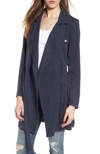 Women's Blanknyc Tencel Trench Coat - Blue