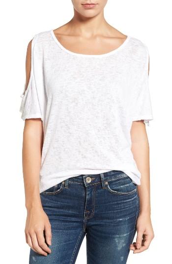 Women's Velvet By Graham & Spencer Cold Shoulder Tee - White