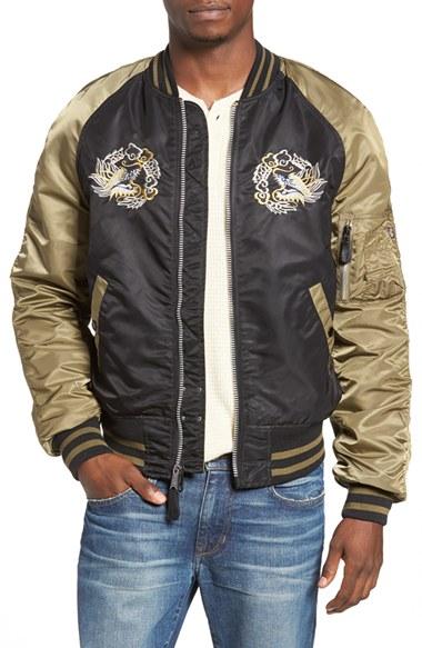 Men's Alpha Industries Reversible Souvenir Jacket - Black