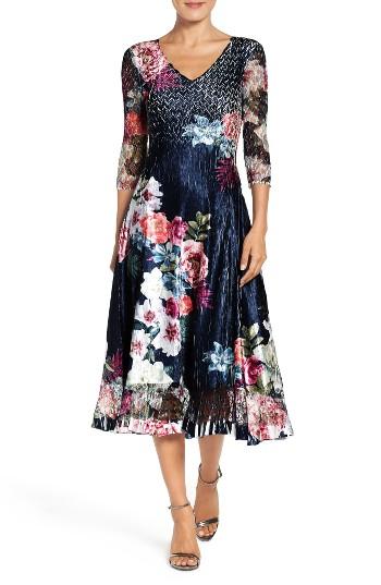 Women's Komarov Floral Print Midi Dress