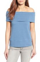 Women's Cupcakes And Cashmere Wineberg Off The Shoulder Top, Size - Blue