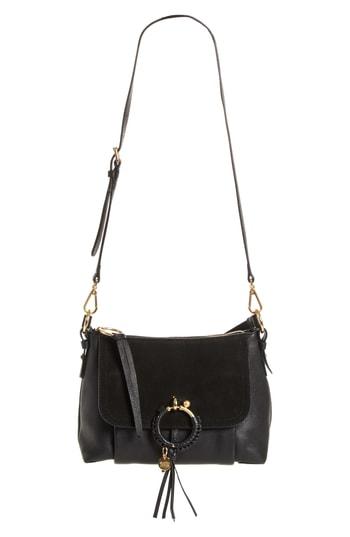 See By Chloe Small Joan Suede & Leather Crossbody Bag - Black