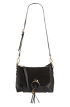 See By Chloe Small Joan Suede & Leather Crossbody Bag - Black