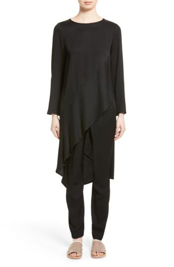 Women's Zero + Maria Cornejo Heli Asymmetrical Tunic - Black