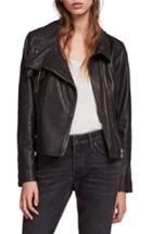 Women's Allsaints Bales Leather Biker Jacket - Black