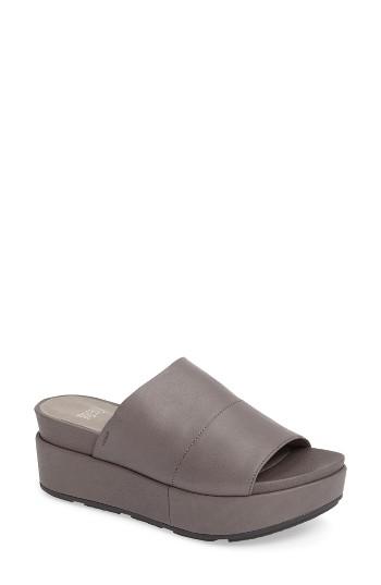 Women's Eileen Fisher Briggs Platform Slide Sandal M - Grey