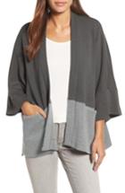 Women's Eileen Fisher Wool Kimono Cardigan - Grey