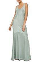 Women's Topshop Satin Fishtail Gown Us (fits Like 0) - Green