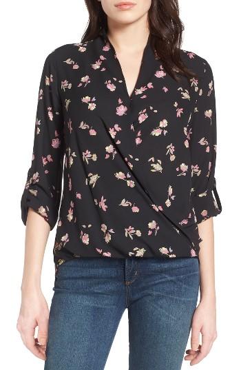 Women's Pleione Faux Wrap Blouse - Coral