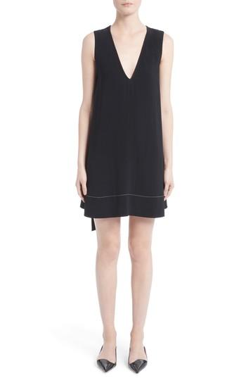 Women's Proenza Schouler Flared Satin Back Crepe Dress - Black